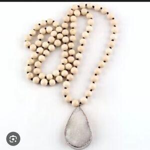 Natural Stone Pendant Necklace